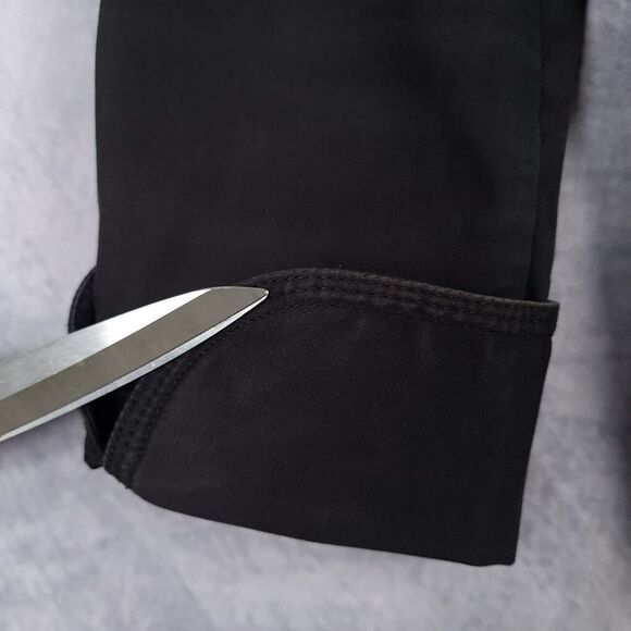 Chicos Field Coat Womens 1 Small Black Metal Twist Closure Flip Cuff Utility - Picture 5 of 16